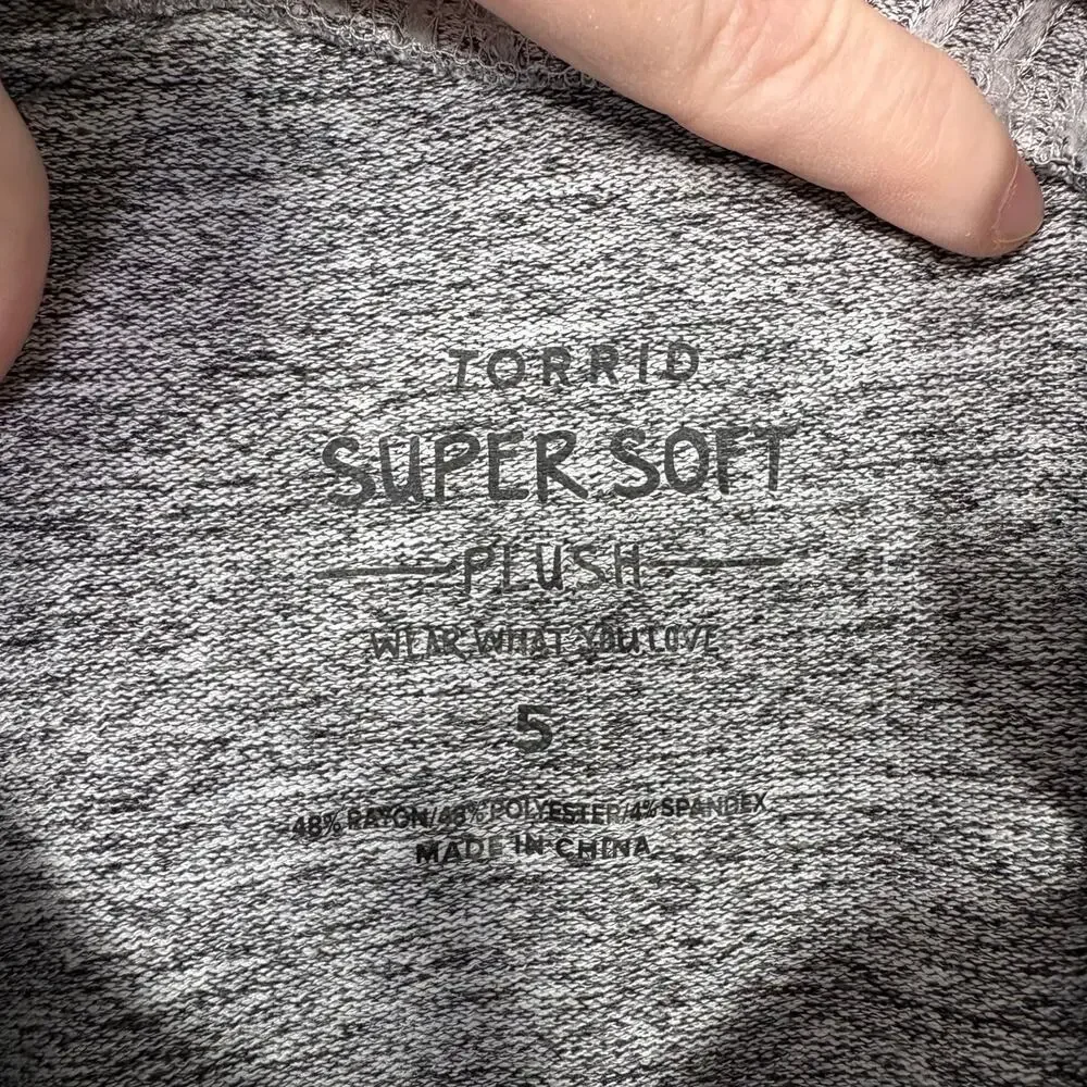 Torrid Super Soft Plush Gray One Shoulder Sweater - 5 (5X) - Women's Plus Size